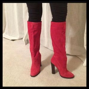 Colin Stewart red leather boots